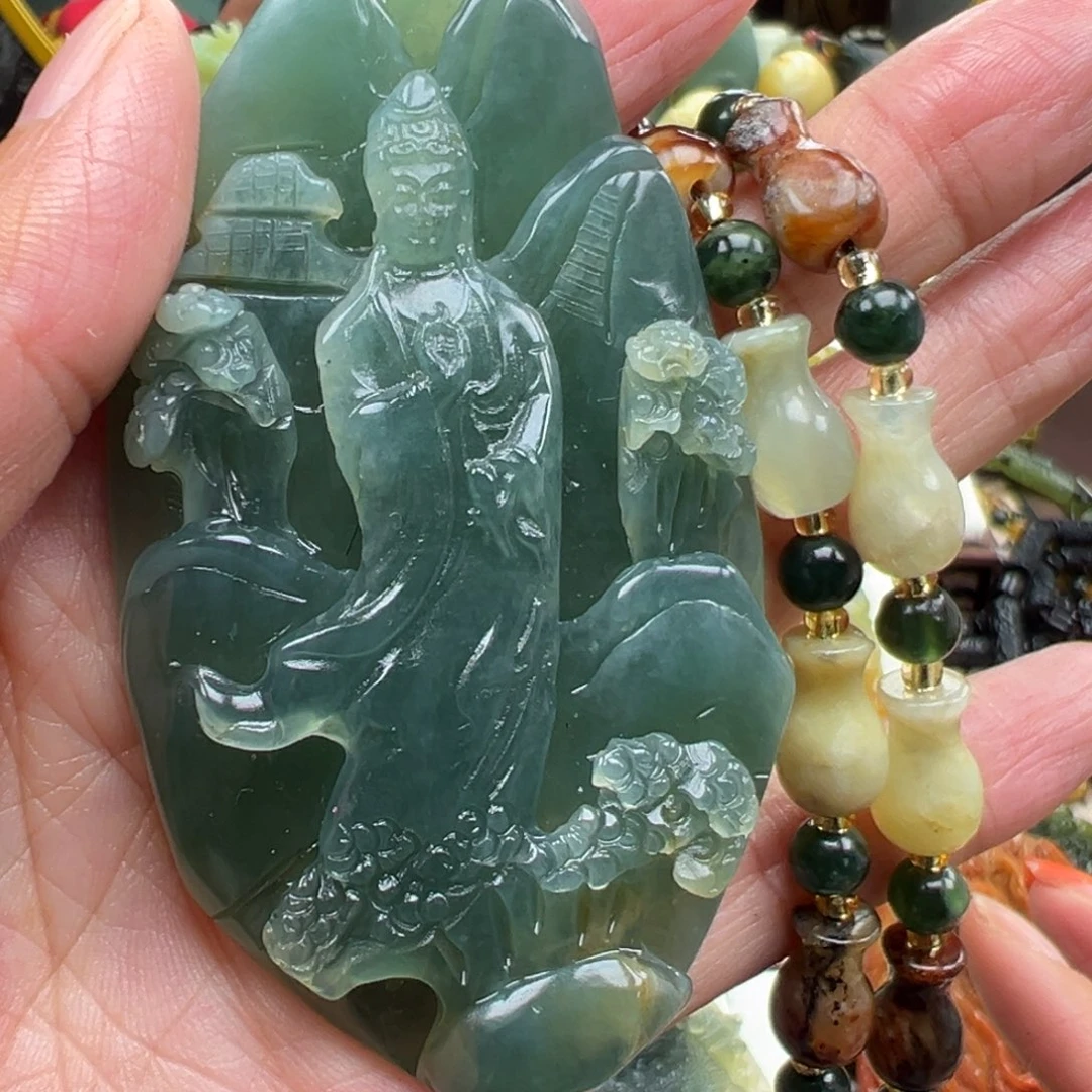 岫玉未镶嵌挂件挂件