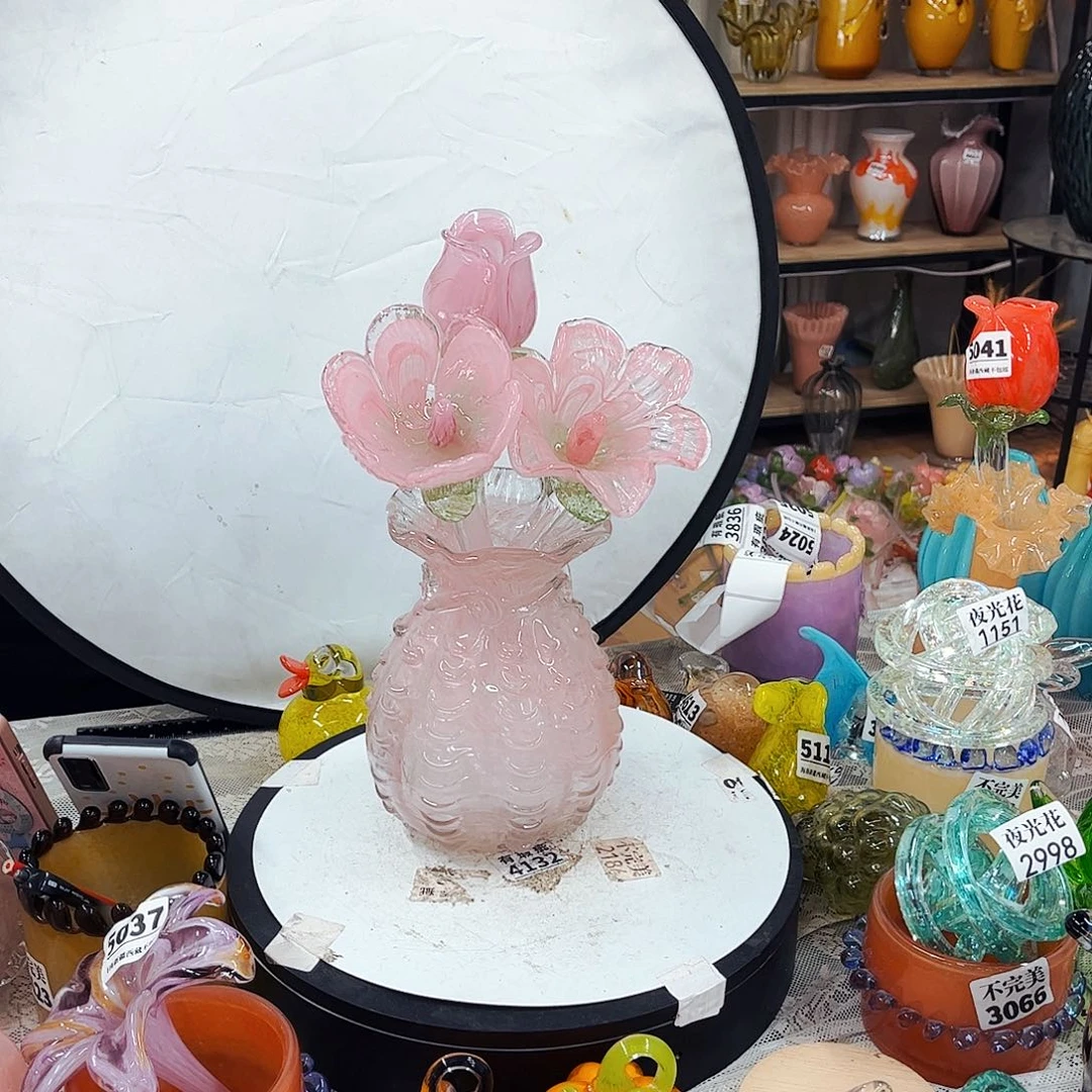 一套3花1瓶 家悦花器摆件