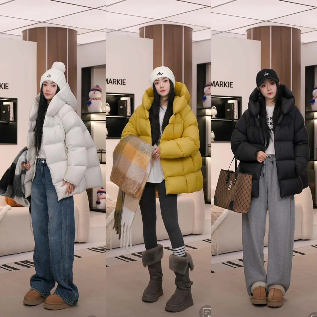 蜂蜜蛋糕·云朵泡芙轻柔不压身中长款磁吸羽绒服 A611D恒温衣橱