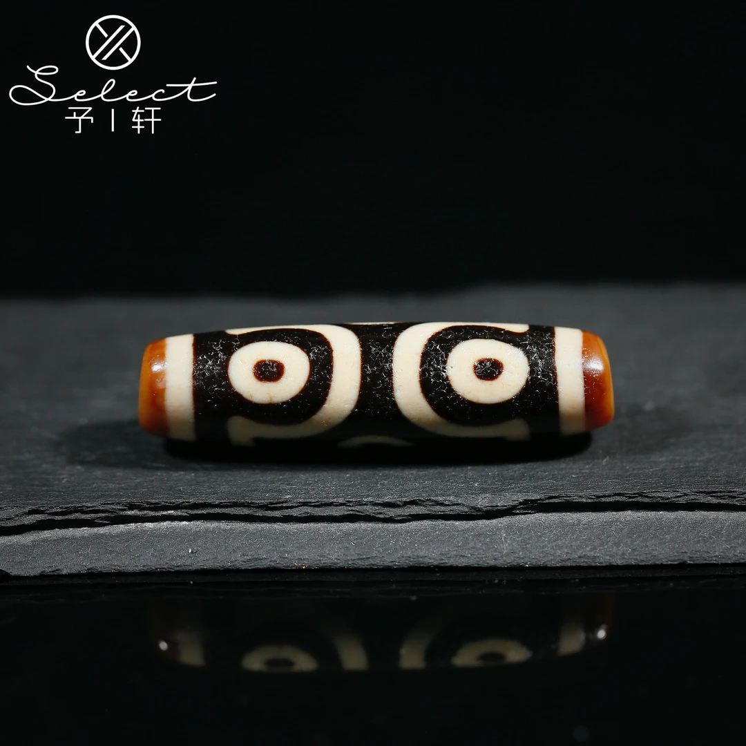 予轩出品；行运任晓攀亲工黑签超顶十字金刚六眼51*14.8mm玛瑙吊坠