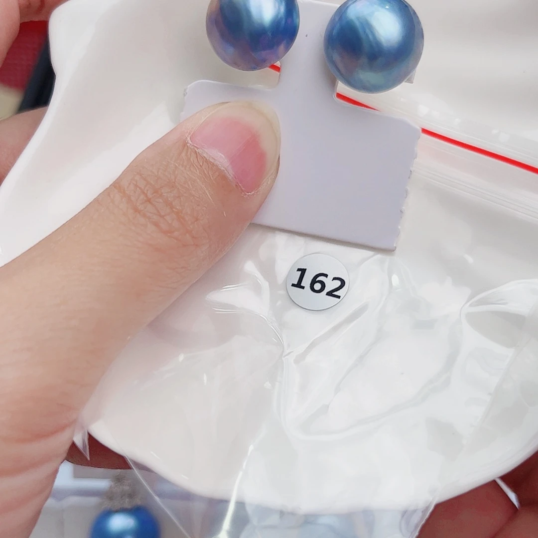 耳饰银S925镶嵌拼合珍珠（马贝珠）