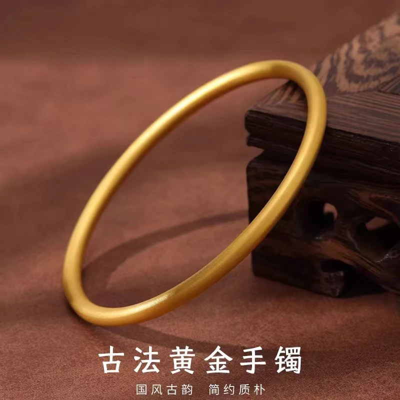 铜合金手镯 铜合金手镯 素圈手镯5mm简约大气古法传承简约手镯