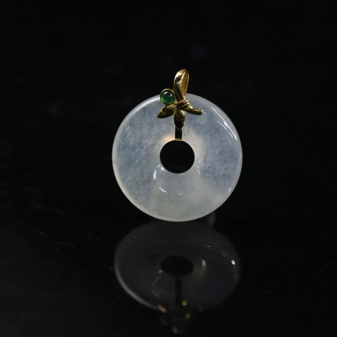 31天然缅甸翡翠A货18k甜甜圈/600108/上海嘉禾拍卖