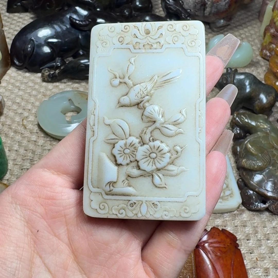 白玉菩提吊坠挂件