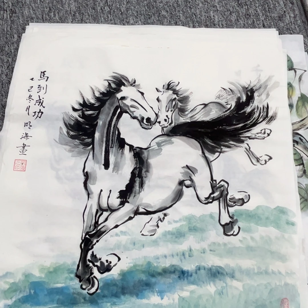 国画绘画作品多次参加