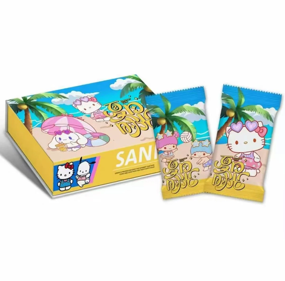 【拆盒】乖鱼文创三丽鸥夏日时光收藏盲盒卡牌-直播代拆