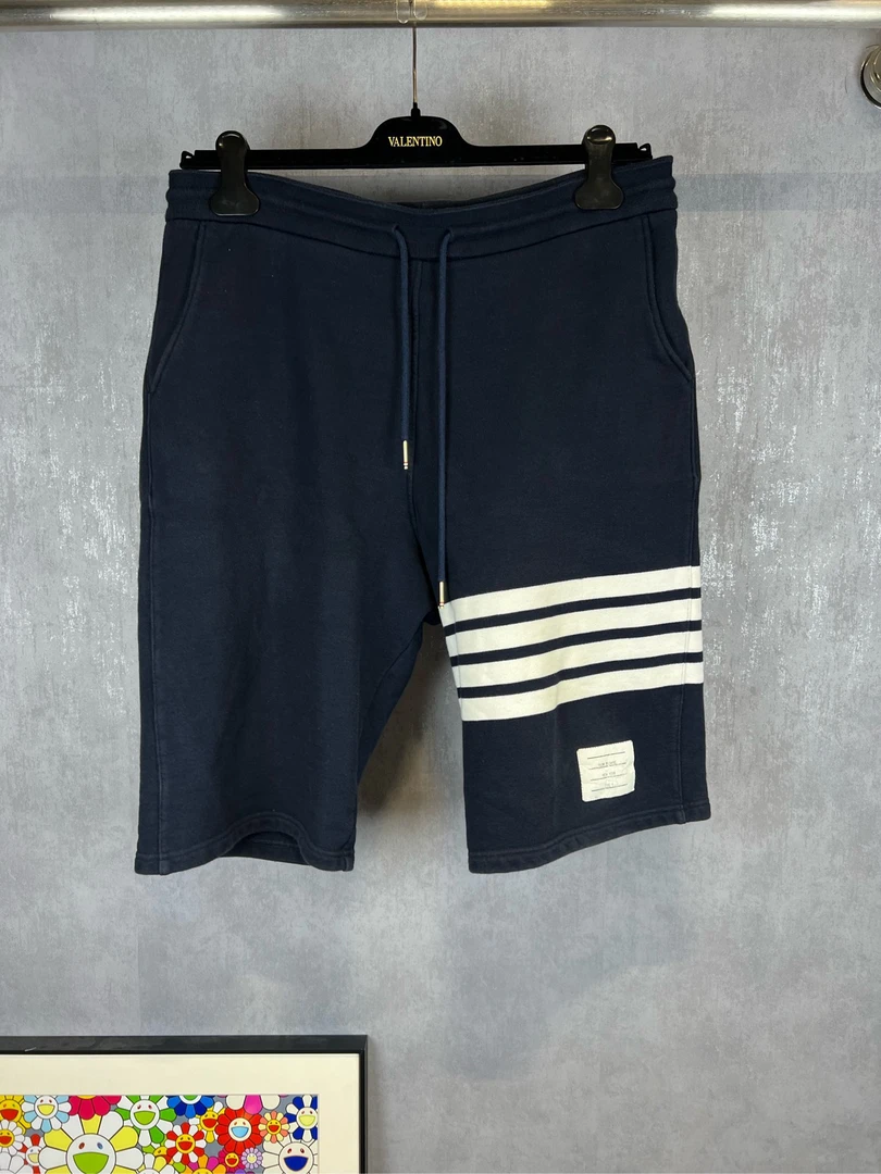95新 THOMBROWNE TB深蓝色四杠针织短裤 4码 98新A11087