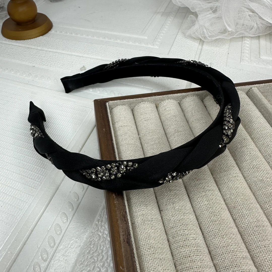 菲妮丝F-1106原创麻花编织水钻发箍精致