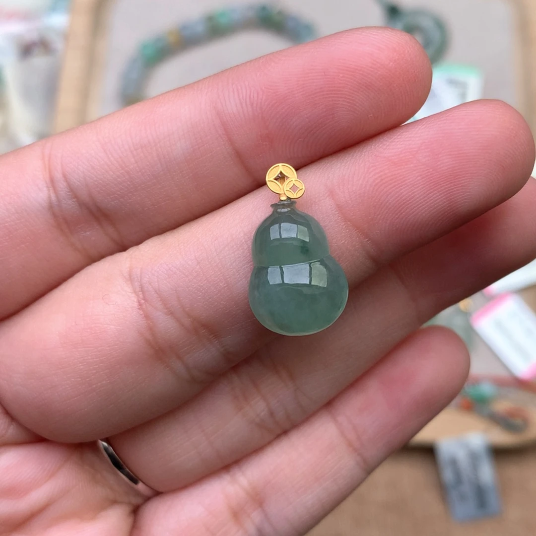 【闪购商品】18K金镶嵌挂件翡翠一