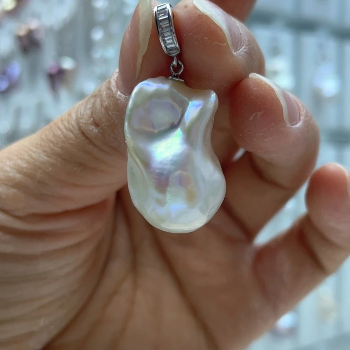 淡水珍珠颈饰银S925镶嵌