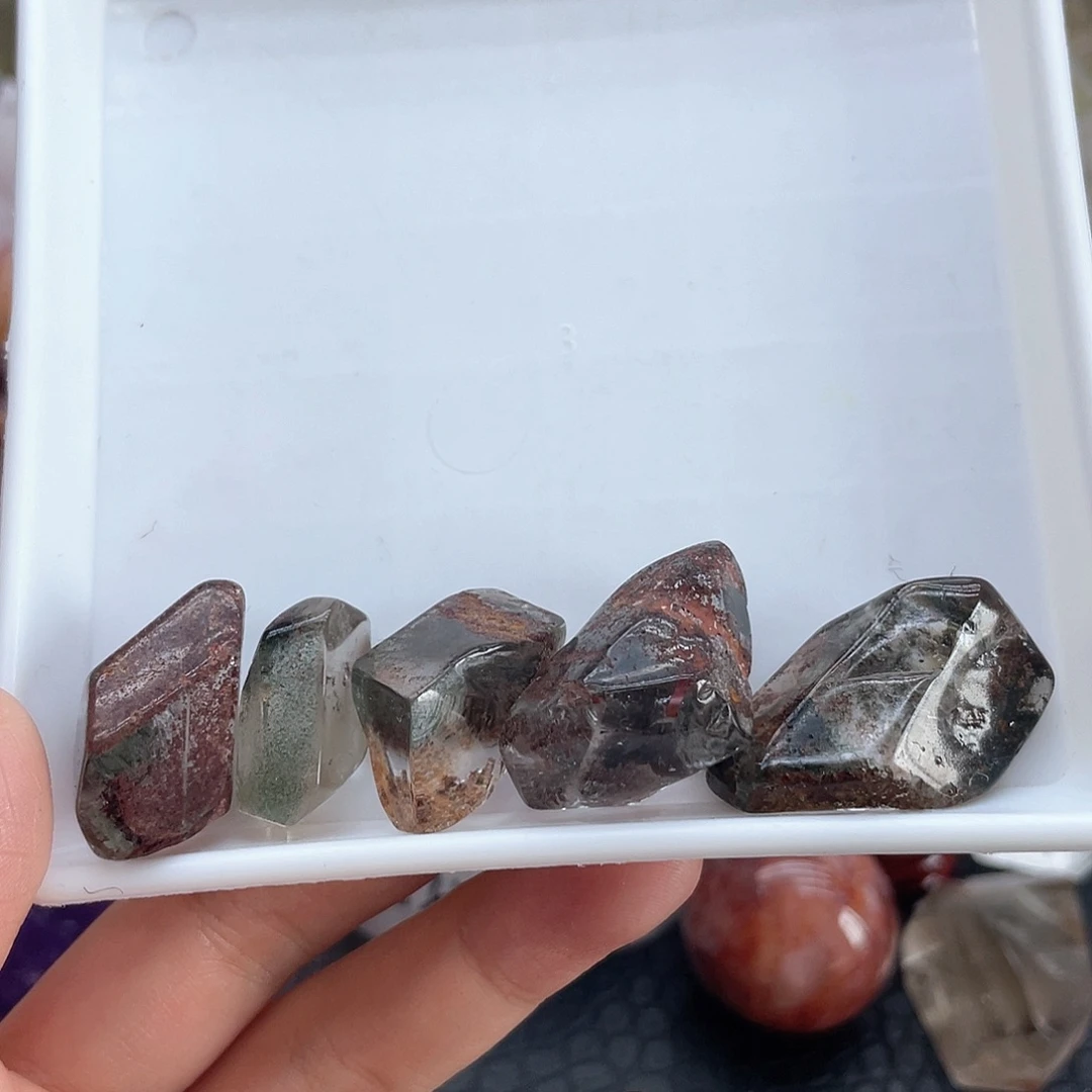 紫***色珠宝半成品未镶嵌发晶59幽灵随行