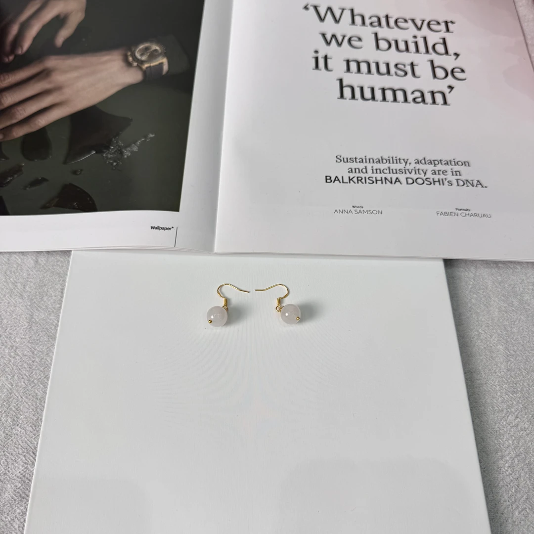 高定珠宝和田玉耳坠HF2723S58