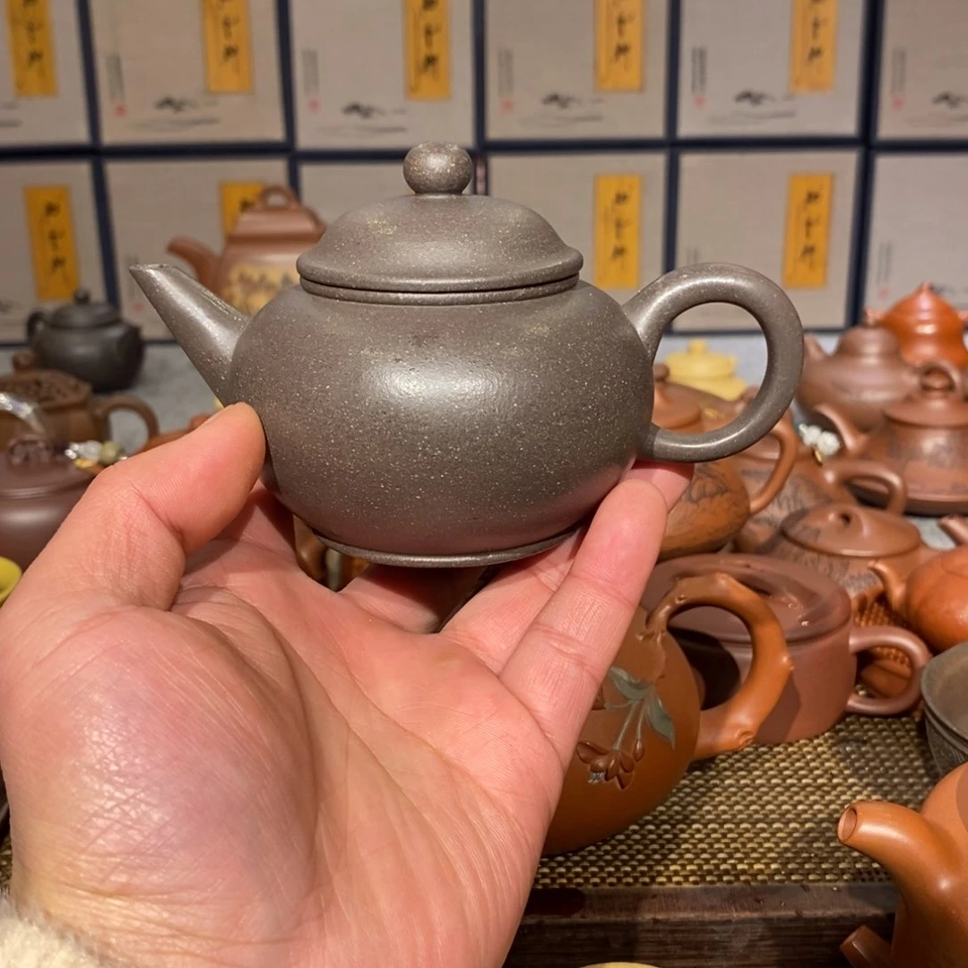 紫砂茶壶原矿天青精工半手水平230cc