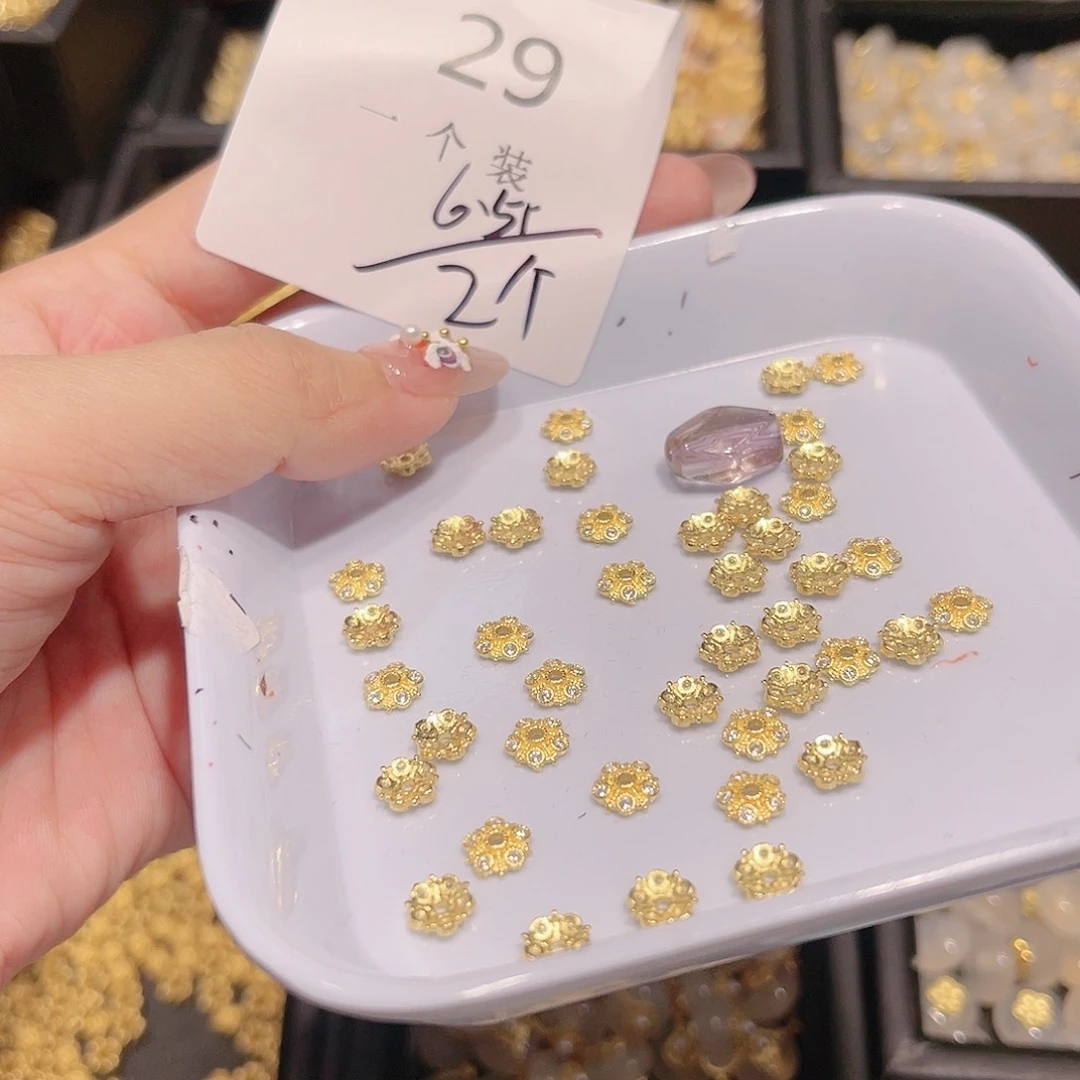 紫晶珠宝半成品银S925镀金镶嵌29