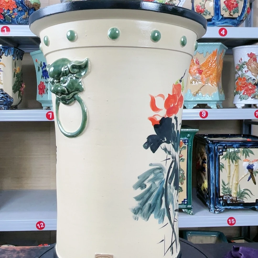 慎***独正宗岭南石湾盆手工盆