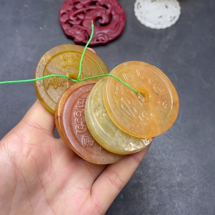 白玉菩提吊坠摆件