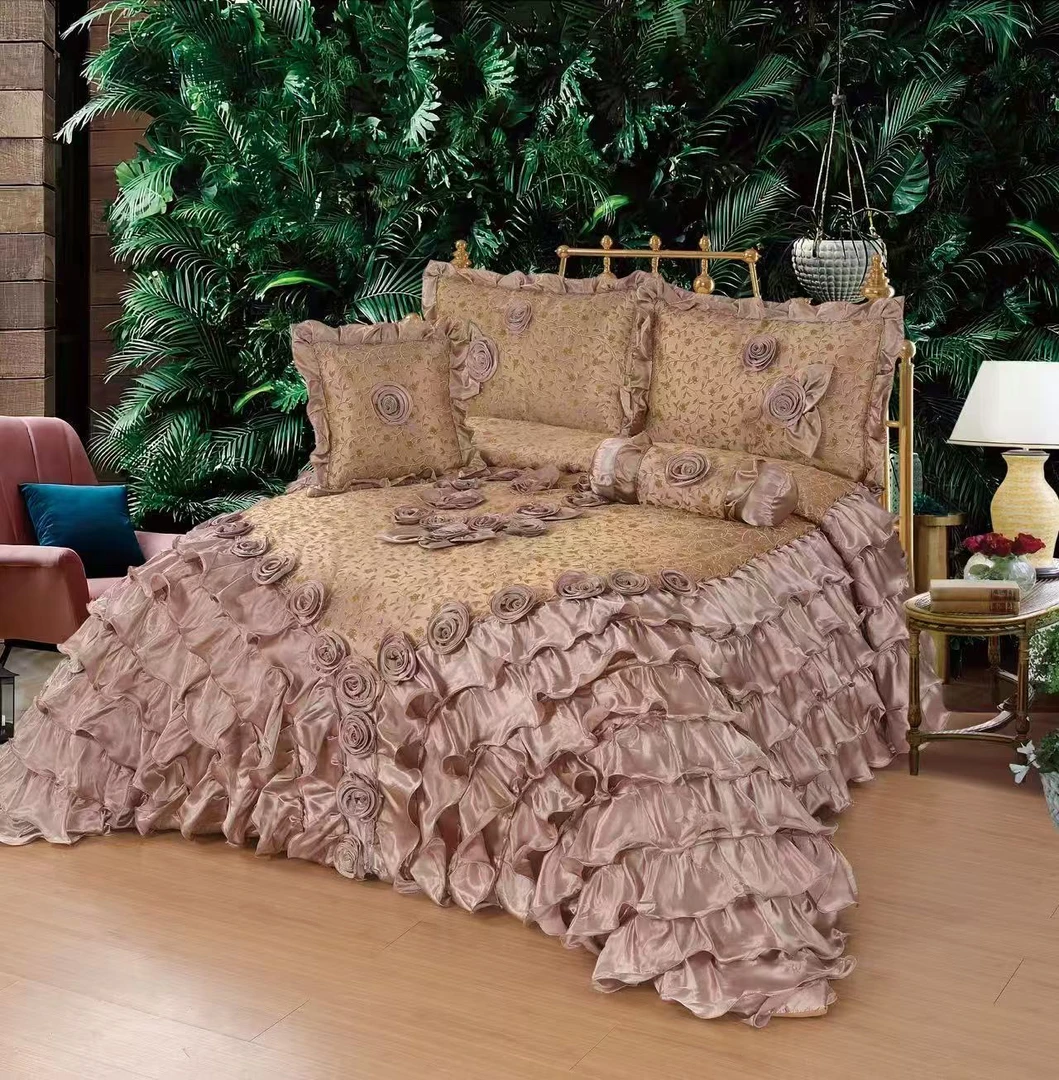 绗缝通用厚款欧美风一等品床盖防滑高档美式加厚