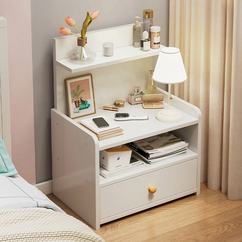 家用简约床头柜加宽床边收纳多功能小斗柜多层带抽屉储物柜小柜子