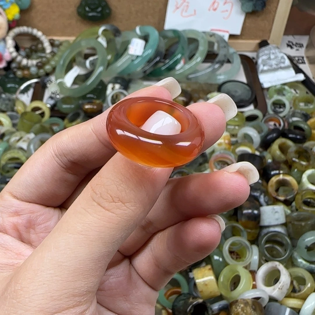 用***7蛇纹石玉未镶嵌戒指港12