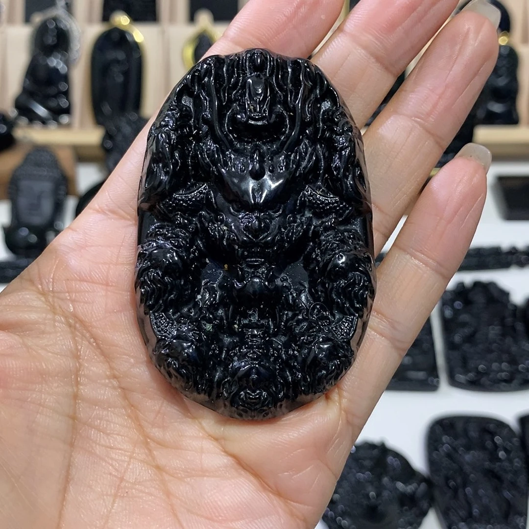 鬼***符岫玉未镶嵌天然岫玉蛇纹石玉颈饰