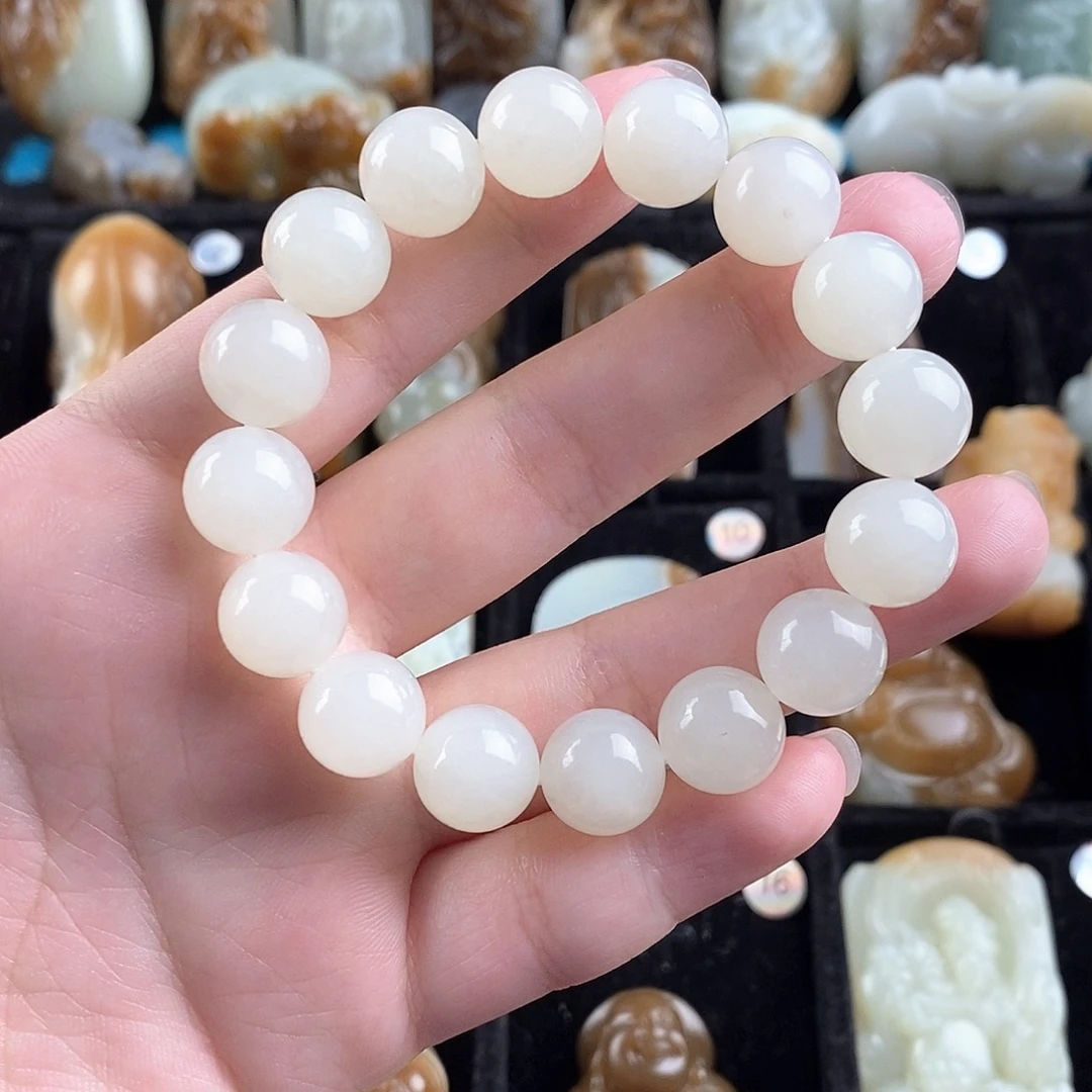 手链未镶嵌和田玉（糖玉）