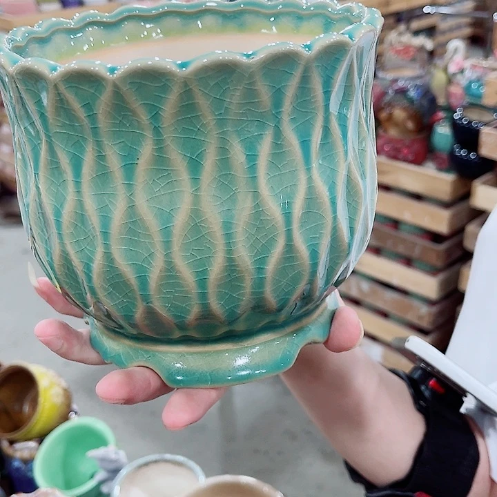 有孔，凑10元包邮陶瓷花盆发货！