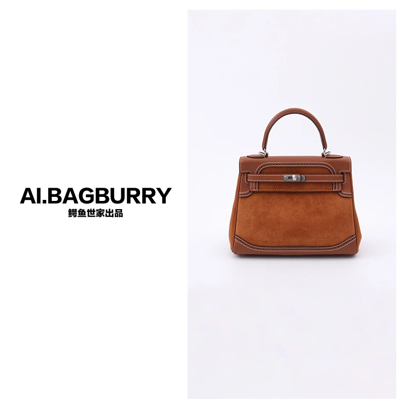 AI.BAGBURRY2025上新女士真皮牛皮斜挎包黑色