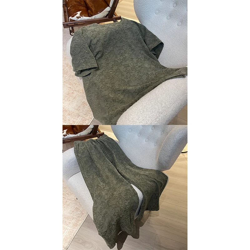 ZUOXIAOQI【现货】欧罗浮雕刻花套高端品质女装轻奢小众高级感