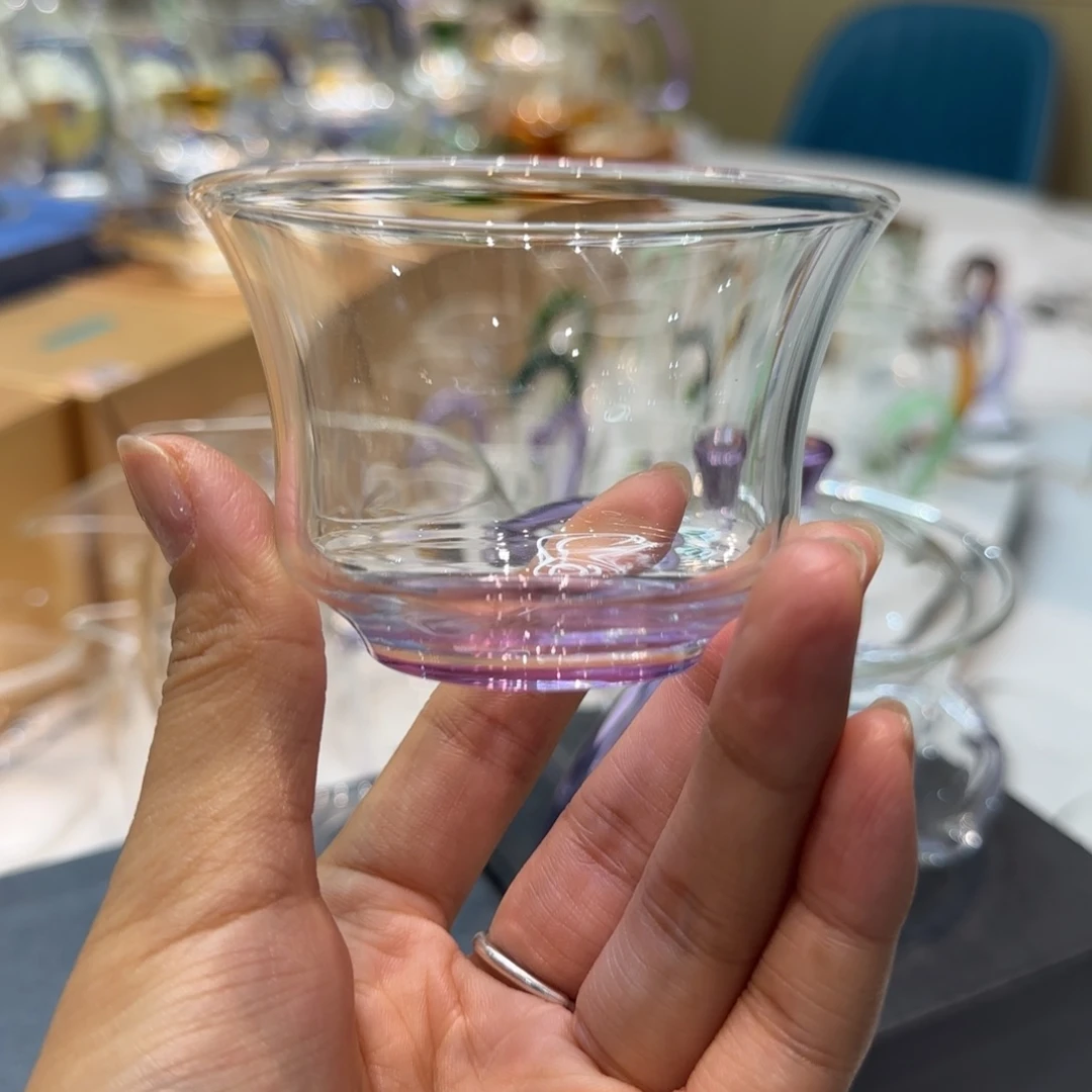 禾器浅紫色清杯主人杯无盒