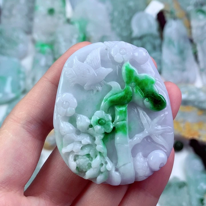 翡翠未镶嵌吊坠(不含链)