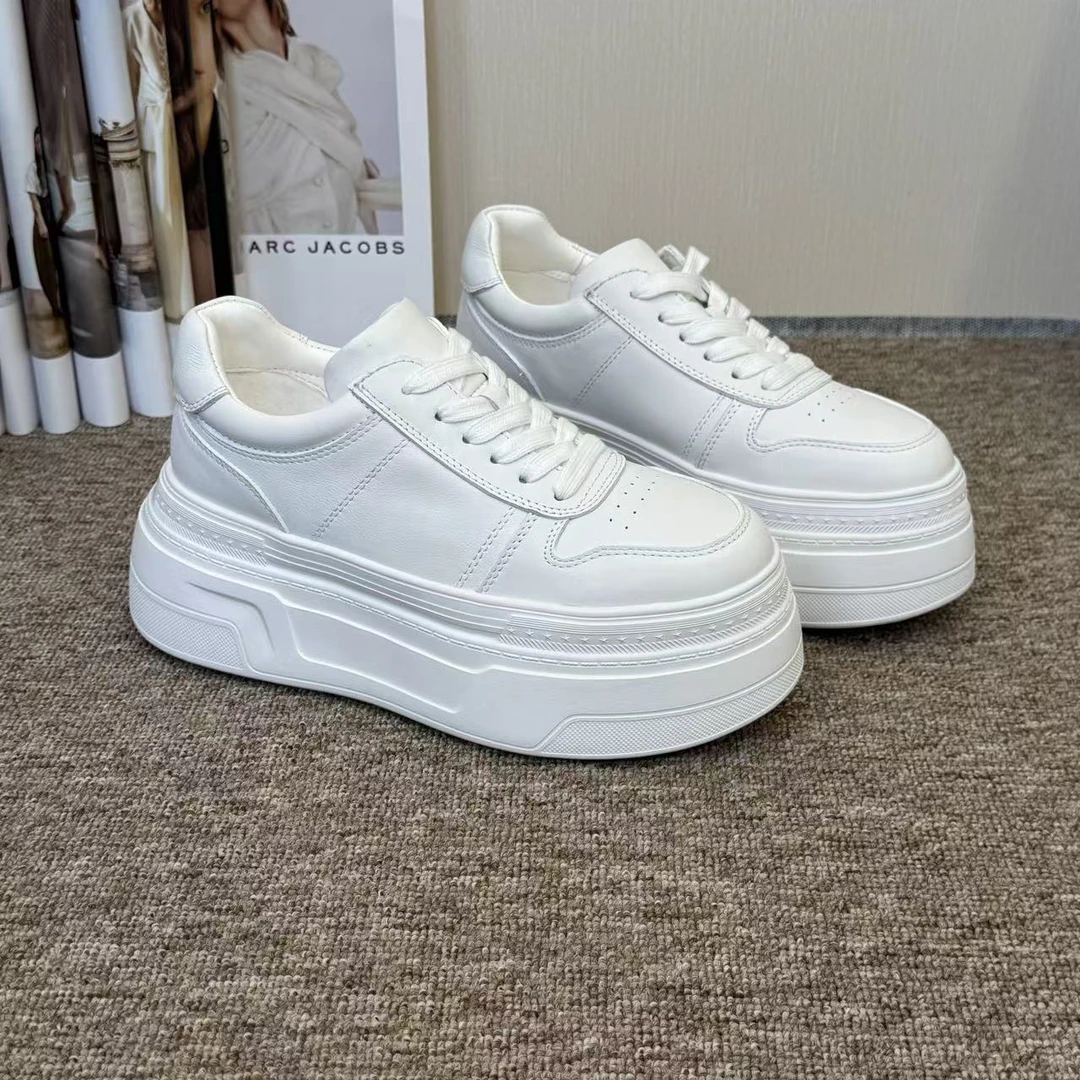 7cm厚底ins风新款小个子运动女鞋系带板鞋鞋子女ins潮牌百搭