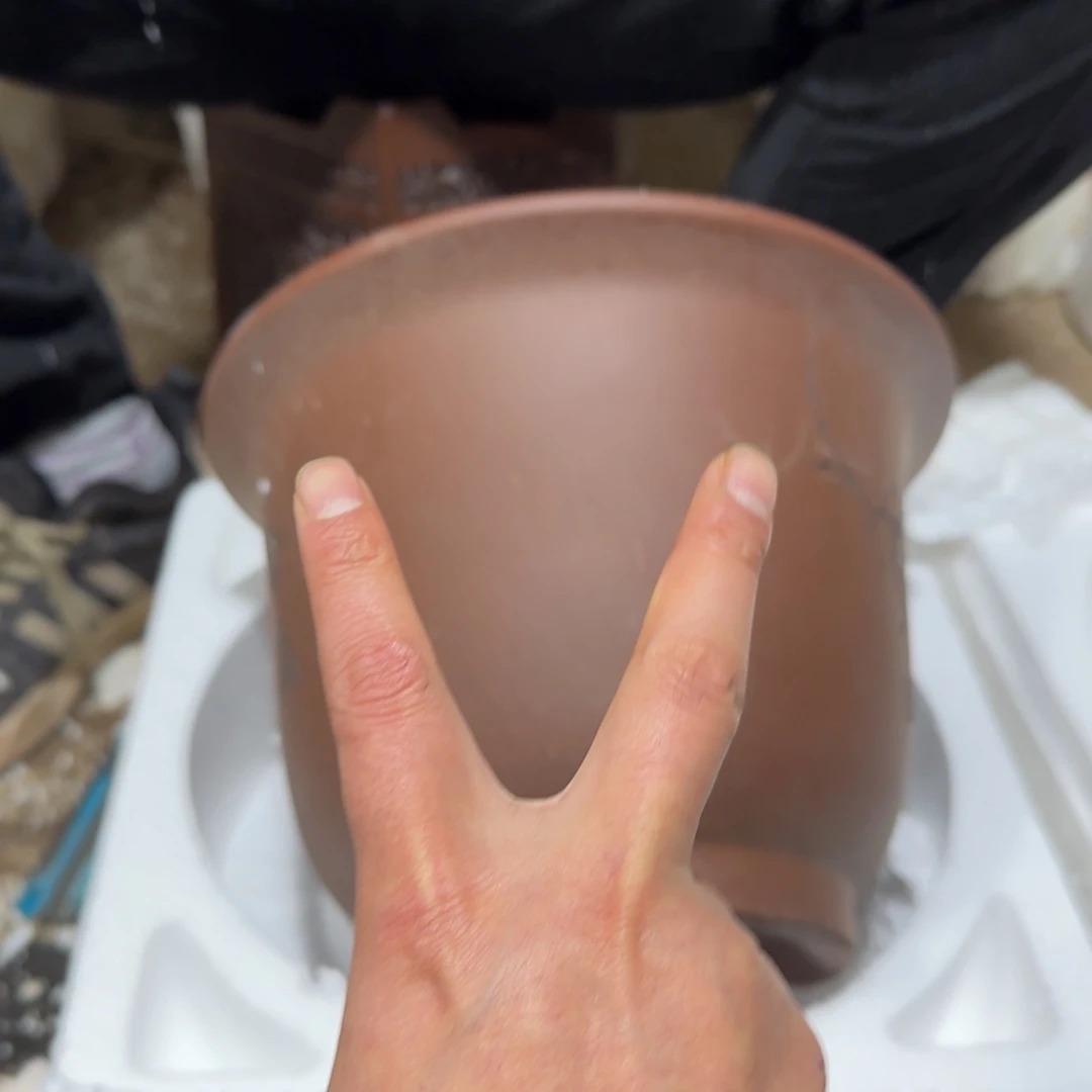 紫砂花盆口径25高度17
