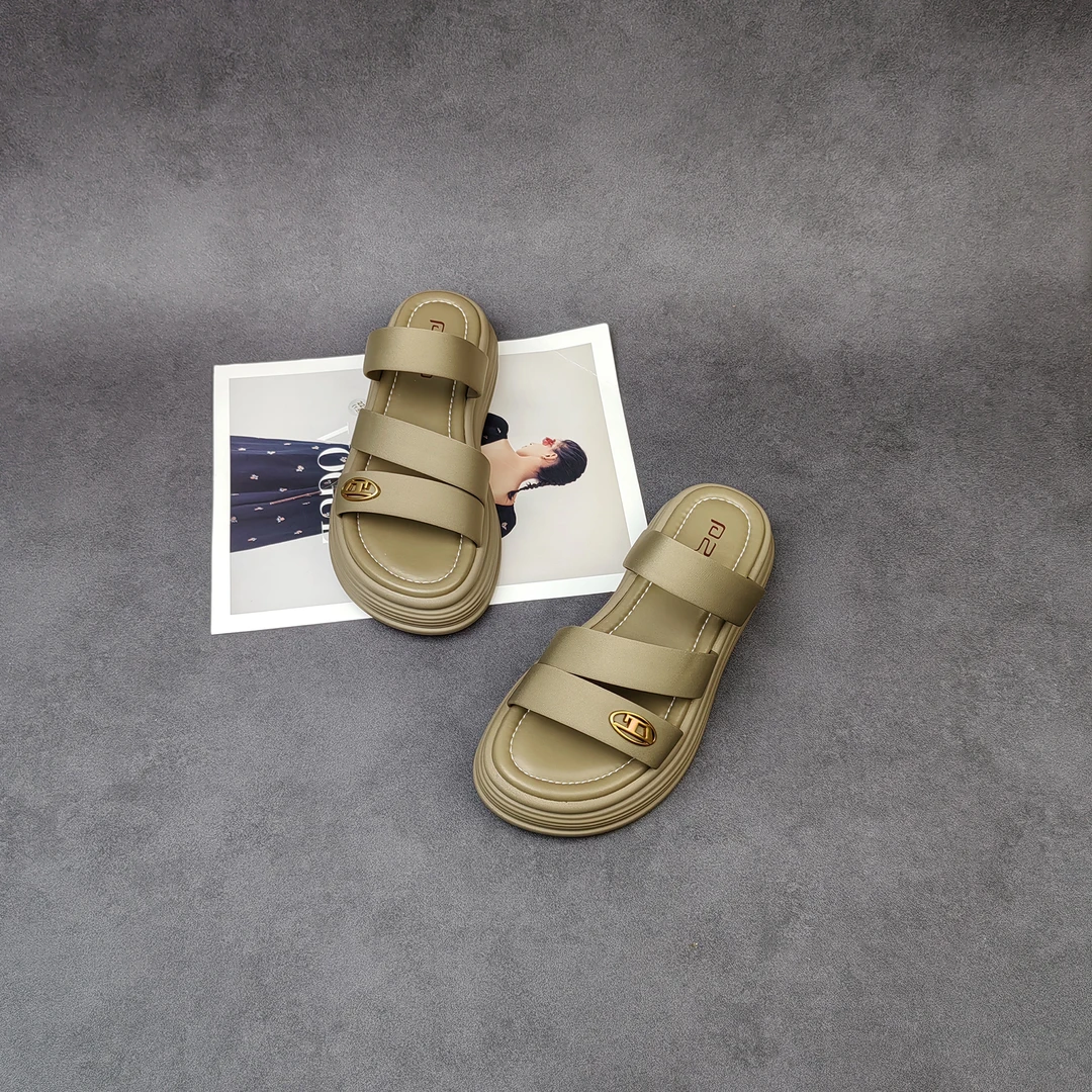 2025年夏季新款厚底时尚松糕底外穿女拖鞋凉鞋百搭-60239