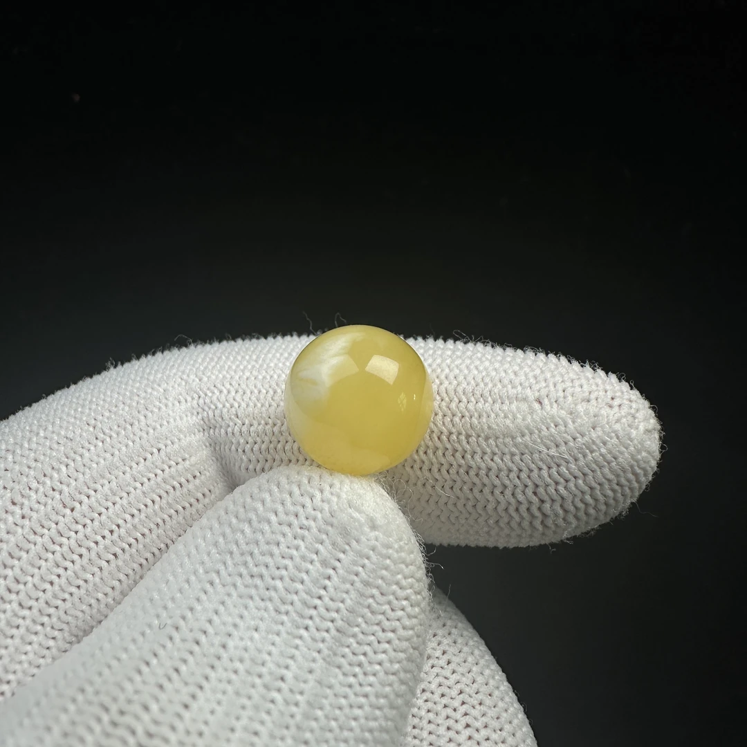 A2246天然原矿俄料蜜蜡 单珠 12.2mm支持复检