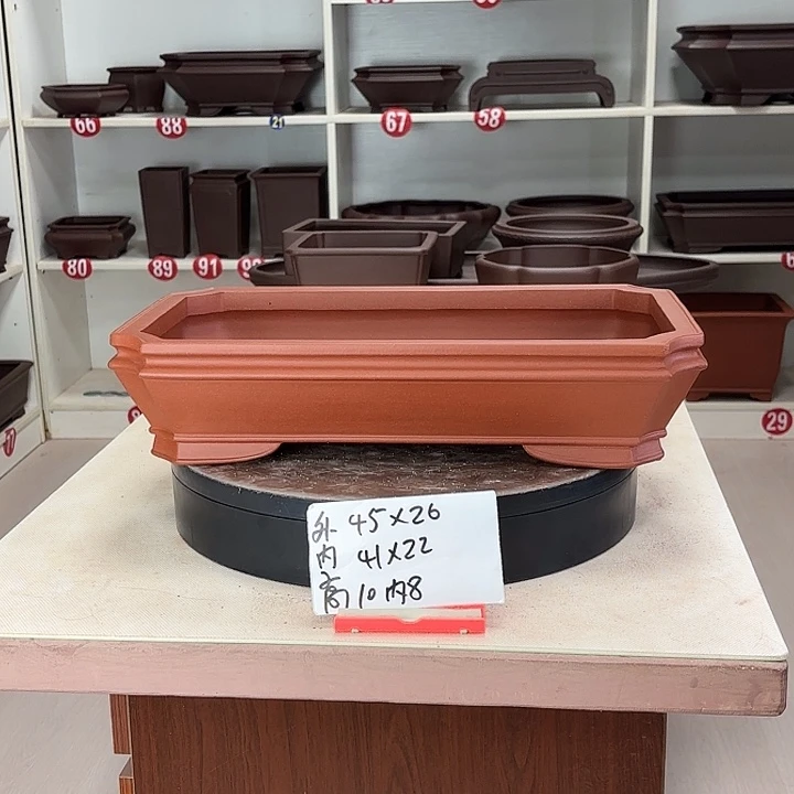 花盆紫砂中切角小