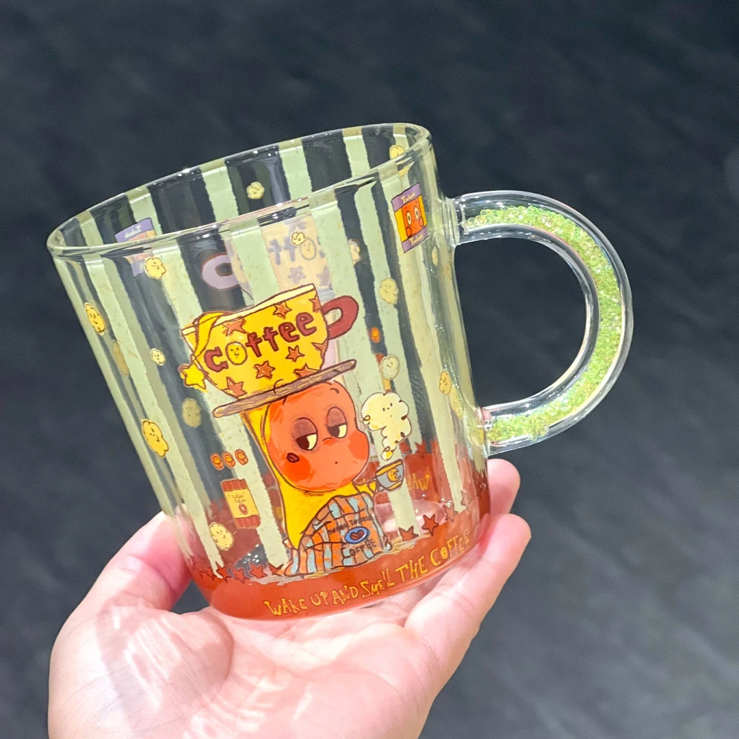 【ZY】星星人联名马克杯高硼硅玻璃杯家用可爱咖啡水杯耐热杯子