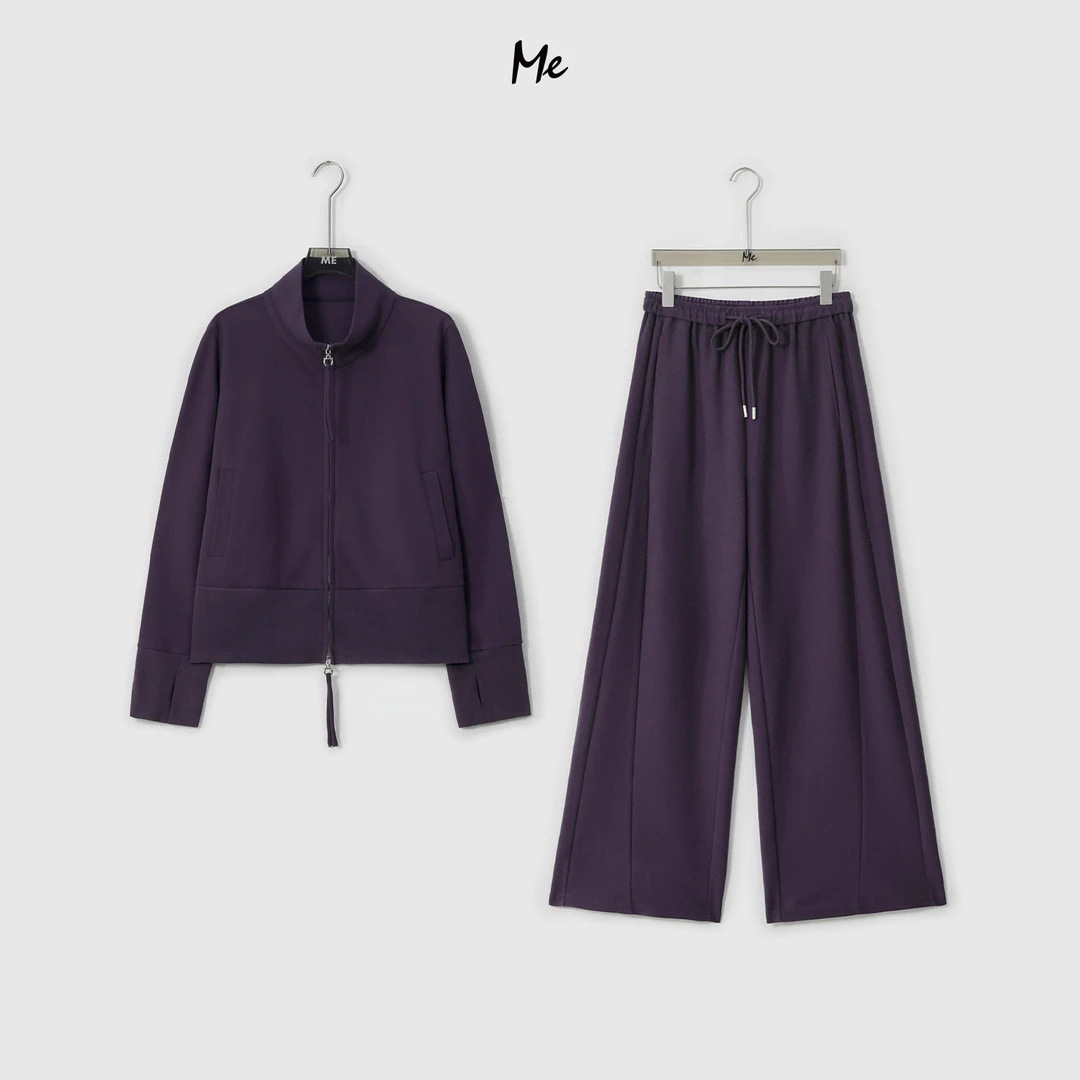 ME【芋泥套装】肯豆风修身显瘦懒人套装百搭时尚休闲两件套MESA0921