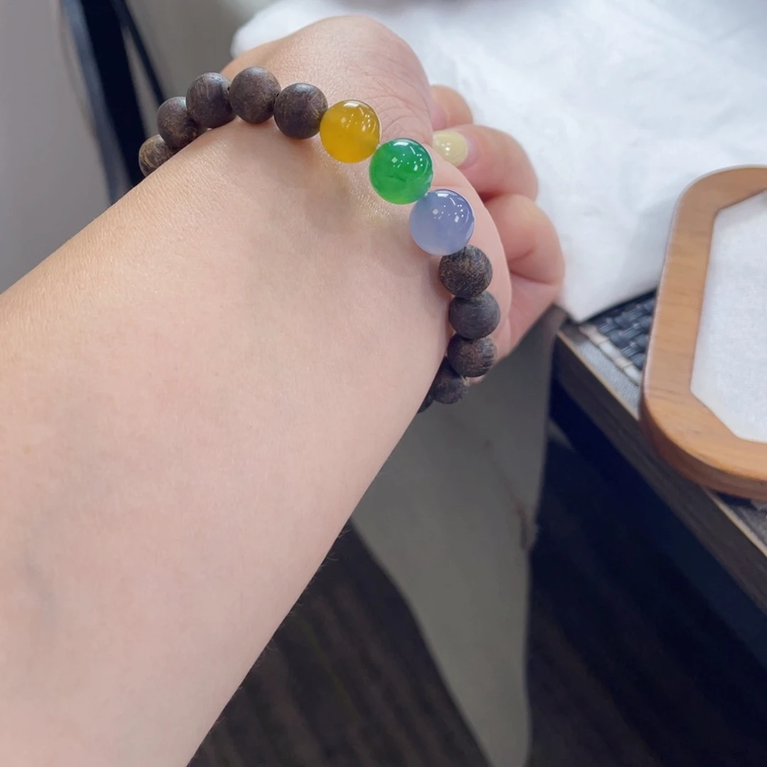 未镶嵌手链翡翠高冰单珠