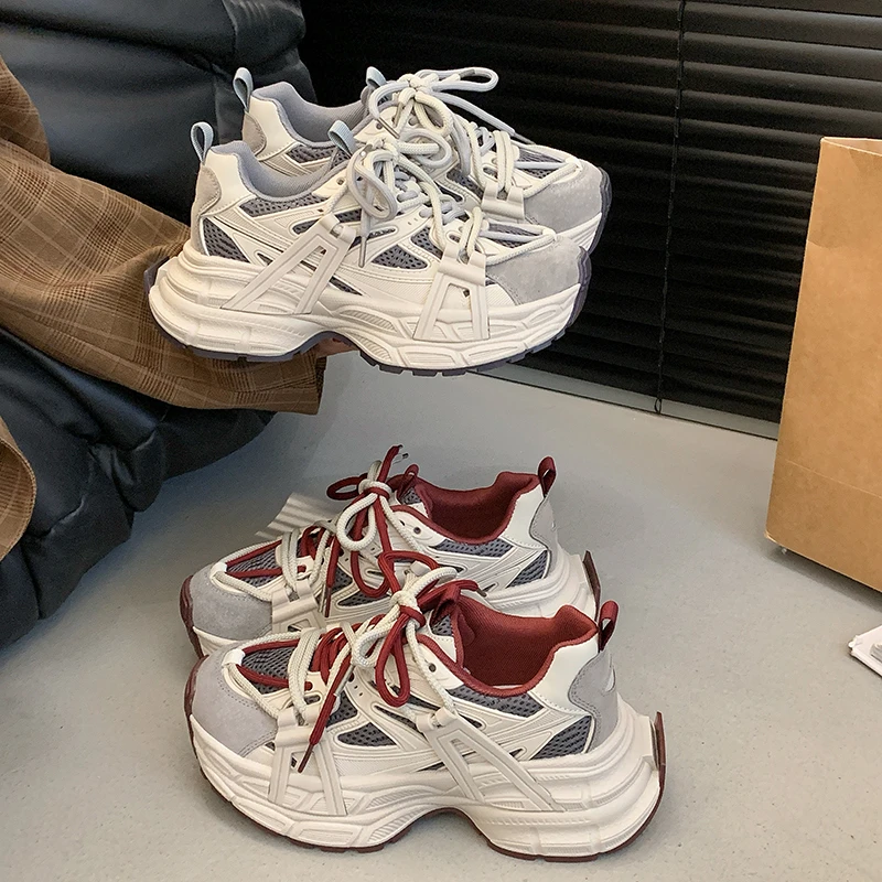 【现货】“二代悟空老爹” 2025年春季新款老爹鞋圆头时尚百搭网面休