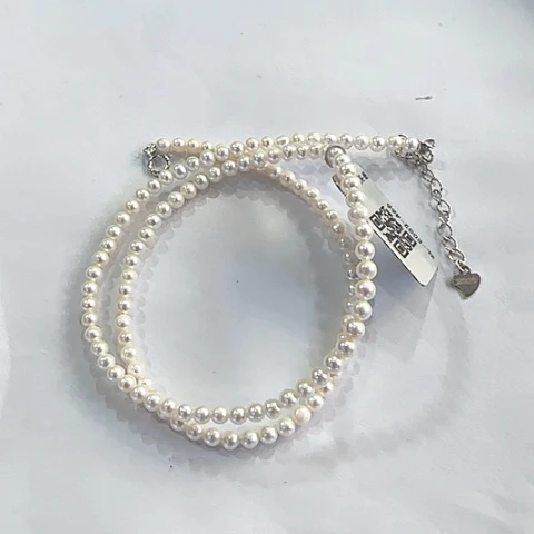 淡水珍珠银S925镶嵌颈饰