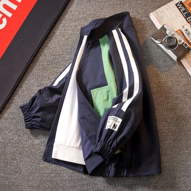 男童外套春秋款2025新款儿童春装中大童酷帅气风衣男孩春季冲锋衣