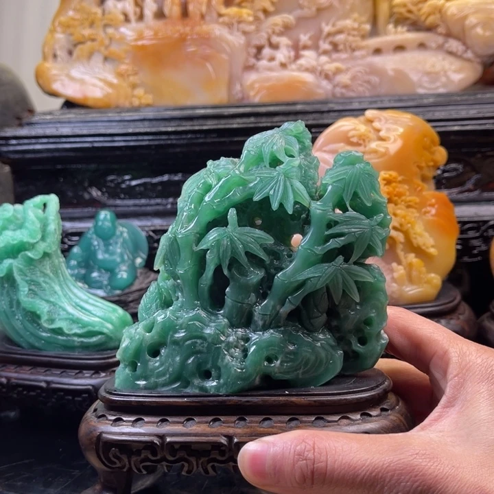 四川石节节高升摆件