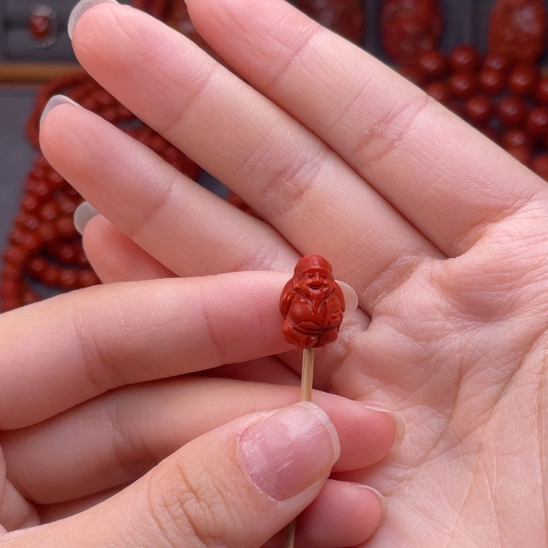 幸***活南红玛瑙未镶嵌配饰卡10mm