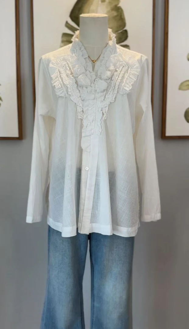 MSC高定 45立体花朵衬衫 镜布