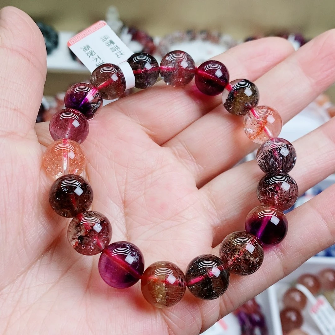 水晶未镶嵌手串黑加仑