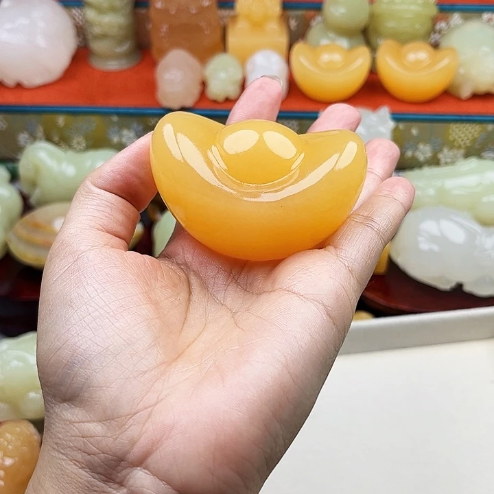 ****➹石材元宝手把摆件