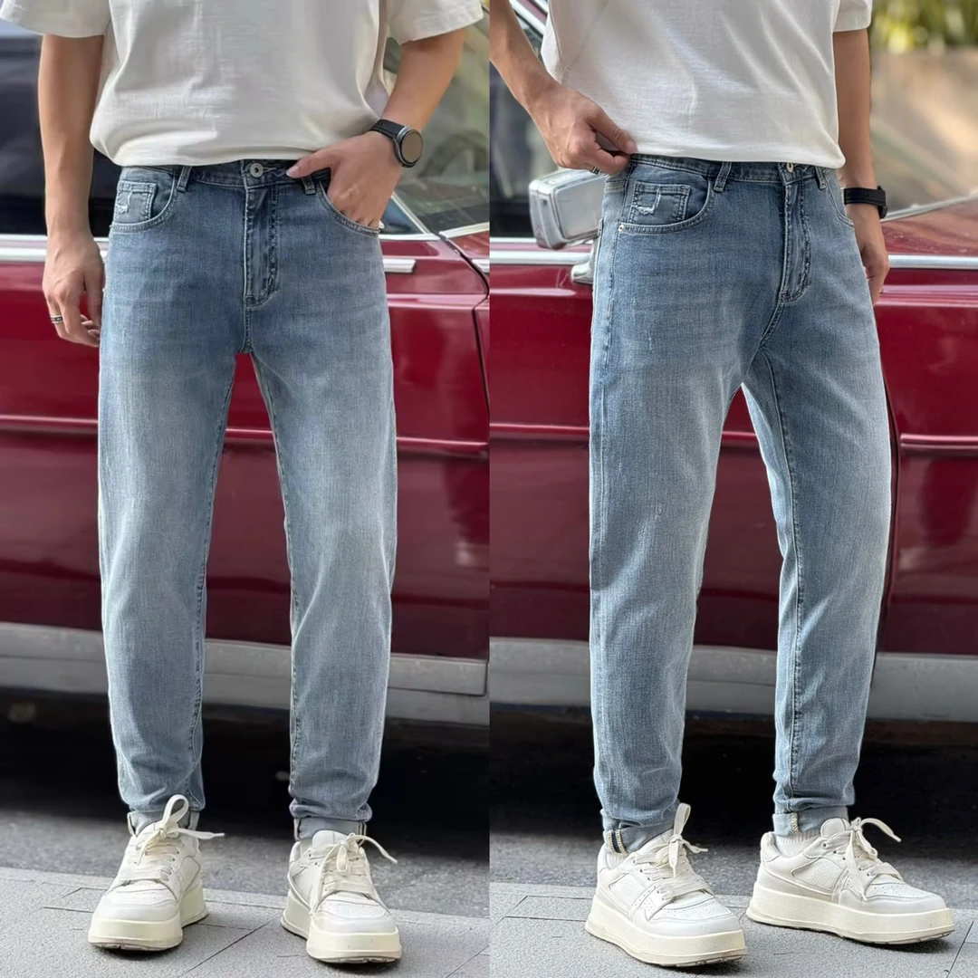 2025新品时尚潮流基础百搭小脚牛仔裤  5163-1