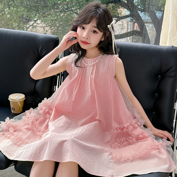 （连衣裙）女童连衣裙夏款2025新款童装夏装网红中大童儿童装裙子