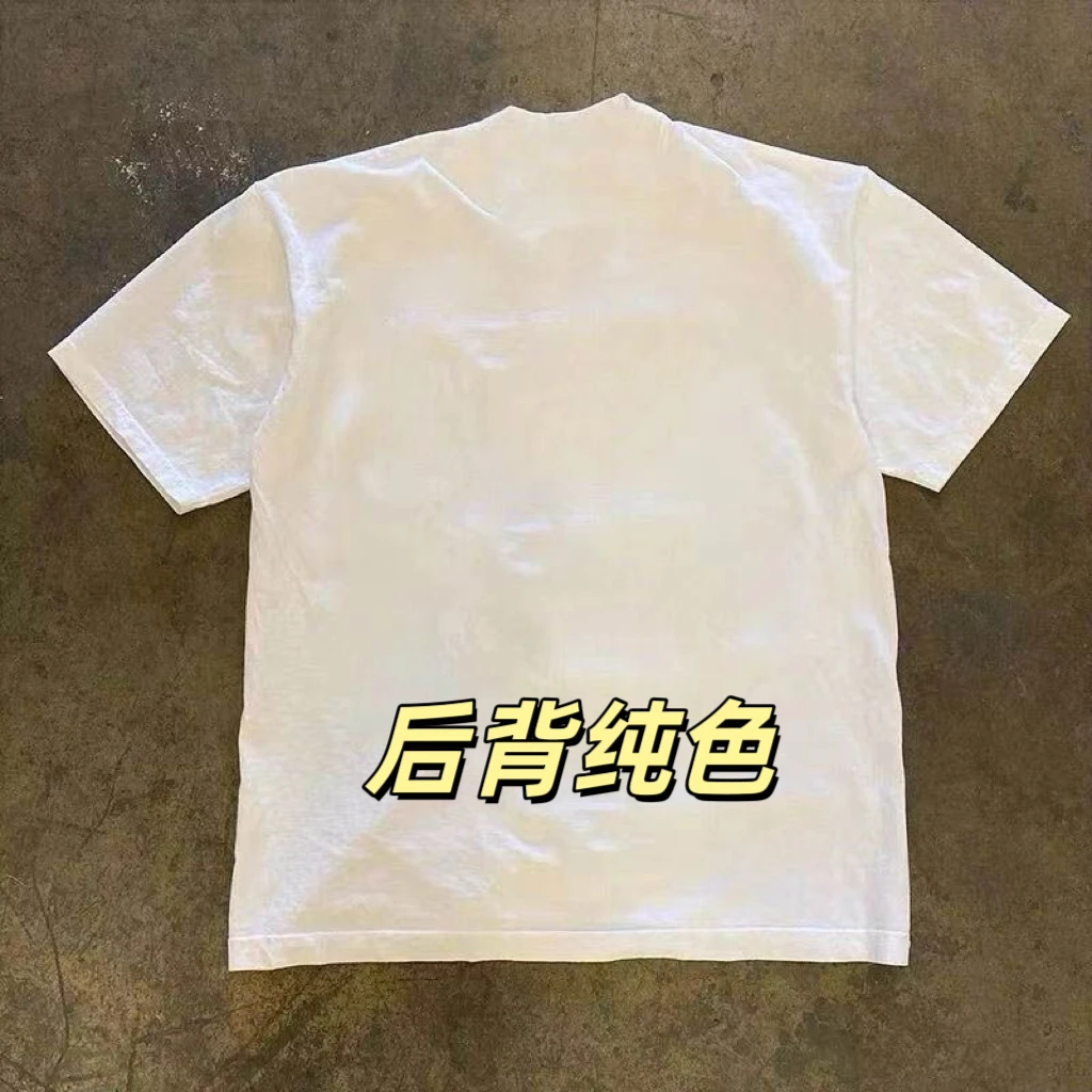 夏季情侣短袖T恤男宽松简约百搭圆领运动半袖衫男女运动T恤