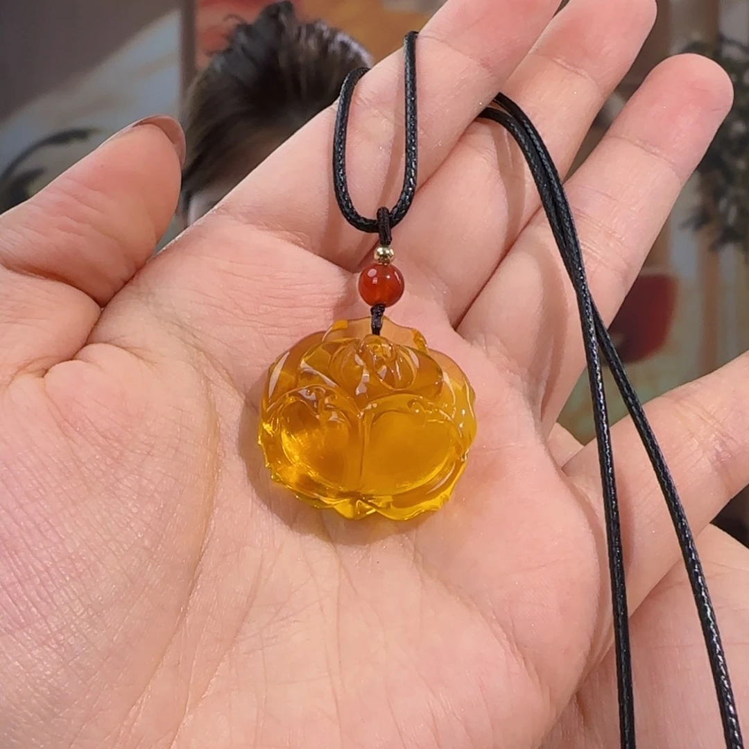 蜜蜡未镶嵌吊坠(赠链)